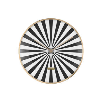 Karlsson - Wandklok Candy Swirl Dome - Zwart & Wit- Ø40cm