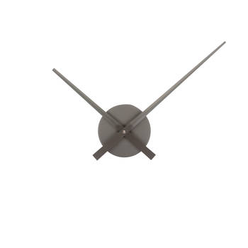 Karlsson - Wandklok Little Big Time Mini Metallic - Metallic dark grey- Ø41cm