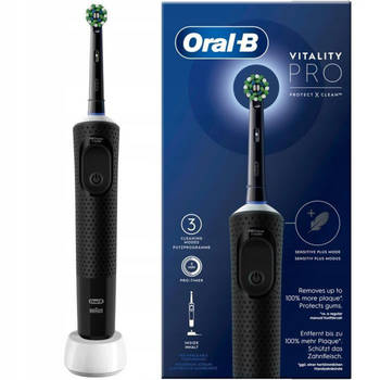 Oral-B Vitality Pro elektrische tandenborstel zwart, 1 opzetborstel