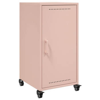 vidaXL Dressoir 36x39x72 cm staal roze