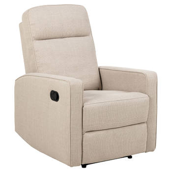 Amala fauteuil recliner met voetsteun beige.