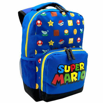 Schoolrugzak Super Mario Blauw 35 x 24 x 12 cm