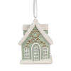 Clayre & Eef Kersthanger Gingerbread house 6x4x8 cm Groen Kunststof Kerstboomversiering Groen Kerstboomversiering