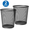 Tatkraft MESH2 Robuuste RVS Prullenbak - Set van 2