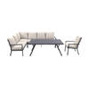 Sergio lounge dining set met stoel - Carbon/Desert - 3-delig links