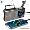 Goliving Noodradio - 17 x 9 x 4 cm - Draagbare Radio – Powerbank Zaklamp Oplaadbaar - Digitale Wekker - Bluetooth