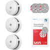 SAVS S10 Rookmelder Standalone 10 jaar 3-pack + RMAX