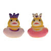 Badeendjes prinses - rubber - 2 stuks - roze en licht roze - 5 cm - bad speelgoed - Badeendjes