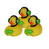 Rubber badeendje gamer - 3x - groen - badkamer fun artikelen - size 5 cm - kunststof - Badeendjes