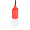 Treklamp LED licht - kunststof - rood - 15 cm - met koord van 90 cm - Hanglampen