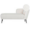 Beliani ARTHEZE - Chaise longue-Wit-Bouclé