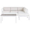 Beliani MESSINA - Loungeset-Wit-Aluminium