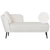 Beliani ARTHEZE - Chaise longue-Wit-Bouclé