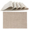 OTIX Placemats - Set van 6 - Kunststof - Rechthoekig - Beige - Onderleggers - 50x35cm