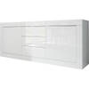 Basico buffet 2 deuren 3 witte gelakte witte laden - L210XP42XH85.8 cm