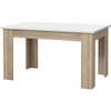 PILVI Eettafel - Wit en sonoma eiken - L 140 x I90 x H 75 cm