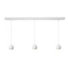 Artdelight Hanglamp Denver 3 lichts Ø 10 cm L 100 cm wit