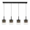 Highlight Hanglamp Salerno 4 lichts recht 110 cm zwart