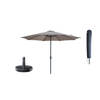 Kopu® Set Madrid 350 cm Grote Parasol Rond met Beschermhoes en Parasolvoet - Taupe