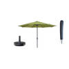 Kopu® Madrid grote Parasol Rond 350 cm met Beschermhoes en Voet - Olijfgroen