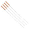 5Five BBQ spiezen - 4x stuks - metaal - 45 cm - vleespennen voor vlees - barbecue accessoires - Barbecuespiezen