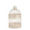 Arte R Home decoratie vogelkooi - draad metaal - beige - 15 x 29 cm - Deco vogelkooien