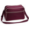 Bagbase Schoudertas Retro - bordeaux rood - polyester - met rits zakken - middelgroot - 40 x 28 x 18 cm - 18L - Schouder