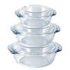 HGMD Ovenschalen set - 3 Delig - 700 ML - 1500 ML - 2000ML - Rond - Vaatwasserbestendig