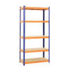 Stellingkast / Magazijnstelling - Blauw/Oranje - 5 planken