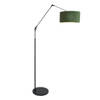 Steinhauer Prestige Chic vloerlamp met groene velvet kap