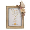 Clayre & Eef Fotolijst 13x18 cm Bruin Beige Kunststof Glas Bloemen Fotokader Bruin Fotokader