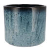 DK Design Bloempot model Blue Glaze - blauw - D21 x H24 cm - ombre - Plantenpotten