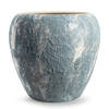 Jodeco Plantenpot/bloempot Marble - wit/ijsblauw - keramiek - D29xH26cm - Plantenpotten