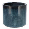 DK Design Bloempot model Blue Glaze - blauw - D14 x H15 cm - ombre - Plantenpotten