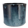 DK Design Bloempot model Blue Glaze - blauw - D23 x H26 cm - ombre - Plantenpotten