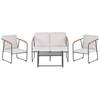 Beliani VEZZANA - Loungeset-Beige-Staal