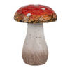 Clayre & Eef Decoratie Paddenstoel Ø 5x7 cm Rood Wit Keramiek Rood