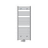 Badkamerradiator Sahara 600 x 1500 mm chroom gebogen met middenaansluiting