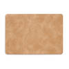 Zeller Placemats - lederlook - lichtbruin - 42 x 30 cm - tafel dekken - onderleggers - Placemats