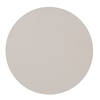 Zeller Placemats - lederlook - taupe - rond - 38 cm - tafel dekken - onderleggers - Placemats