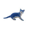 Heinen Delfts Blauw Decoratief minifiguur 'Poes'