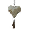 Mars & More Sleutelhanger 'Hart' 10cm, Bruin