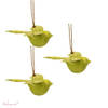 Imbarro Decoratieve hanger 'Bird Binkie' Set van 3, Lime