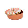 Present Time - Opbergbox Candy Swirl Rond - Bright orange & white