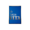 Present Time - Wall Art La Dolce Vita Medium - Dark blue & silver