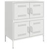 vidaXL Dressoir 68x39x79 cm staal wit