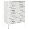 vidaXL Dressoir 68x39x89 cm staal wit