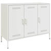 vidaXL Dressoir 100,5x39x79 cm koudgewalst staal wit