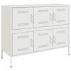 vidaXL Dressoir 100,5x39x79 cm staal wit