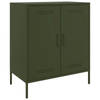 vidaXL Dressoir 68x39x79 cm staal olijfgroen